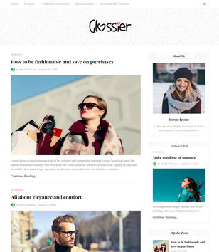 Glossier Blogger Templates