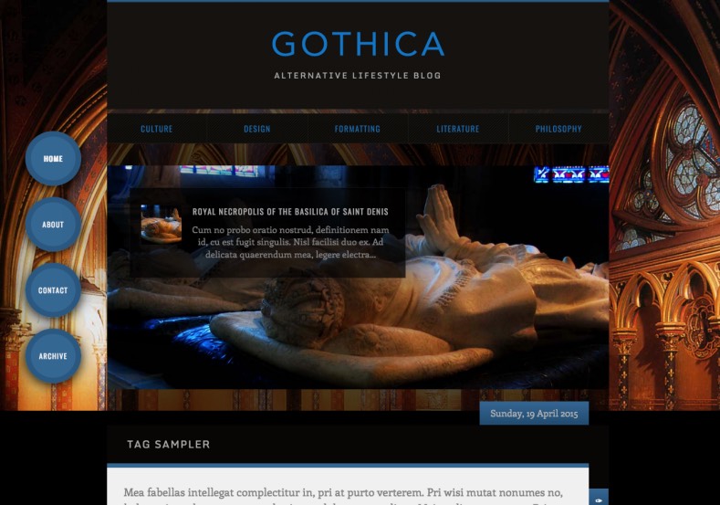 Gothica Blogger Template. Blogger Themes. Free Blogspot templates for your blogger blog. Best suitable for news blog templates. Best Ads ready blogspot templates help for add adsense ad code and easily showing adsence ads in your blog. Adapted from WordPress templates are converted from WordPress themes. It is help for take your rich. Blogger magazine template specially designed for magazine blogs. The writers can utilize this themes for take blog attractive to users. Elegant themes are more used themes in most of the blogs. Use minimalist blog templates for rich look for your blog. Free premium blogger themes means, themes authors release two types of themes. One is premium another one is free. Premium templates given for cost but free themes given for no cost. You no need pay From California, USA. $10 USD, or $20 USD and more. But premium buyers get more facilities from authors But free buyers. If you run game or other animation oriented blogs, and you can try with Anime blog templates. Today the world is fashion world. So girls involve to the criteria for make their life fashionable. So we provide fashion blogger themes for make your fashionable. News is most important concept of the world. Download news blogger templates for publishing online news. You can make your blog as online shopping store. Get Online shopping store blogger template to sell your product. Navigation is most important to users find correct place. Download drop down menu, page navigation menu, breadcrumb navigation menu and vertical dropdown menu blogspot themes for free. Google Guide to blogging tips and tricks for bloggers. Google bloggers can get blogspot trick and tips for bloggers. Blog templates portfolio professional blogspot themes, You can store your life moments with your blogs with personal pages templates. Video and movie blogs owners get amazing movie blog themes for their blogs. Business templates download. We publish blogger themes for photographers. Photographers easily share photos via photography blog themes. St valentine Christmas Halloween templates. Download Slideshow slider templates for free. Under construction coming soon custom blogspot template. Best beautiful high quality Custom layouts Blog templates from templateism, SoraTemplates, templatetrackers, simple, cute free premium professional unique designs blog themes blogspot themes. Seo ready portfolio anime fashion movie movies health custom layouts best download blogspot themes simple cute free premium professional unique designs xml html code html5. Gothica Blogger Template