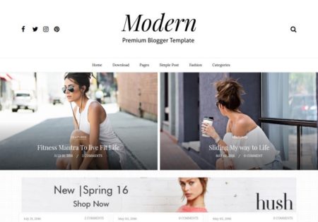 Gride Modern Full Blogger Template • Blogspot Templates 2024