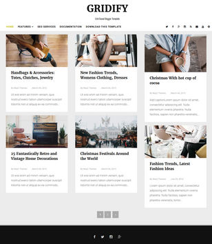 Gridify Responsive Blogger Template • Blogspot Templates 2024