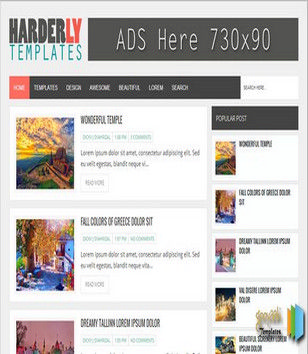 Harderly Responsive Blogger Templates