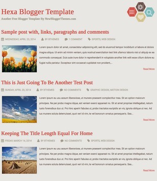 Hexa Responsive Blogger Template 2014 free Blogger Templates