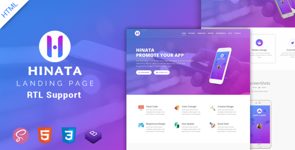 Hinata | App Landing Page