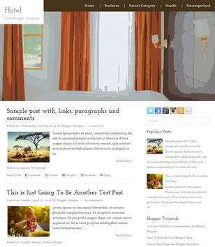 Hotel Blogger Templates