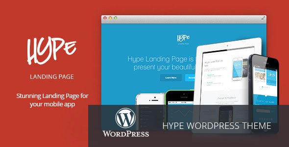 Hype - WordPress App Landing Page