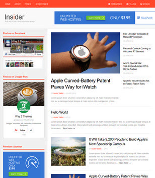Insider Responsive Blogger Templates
