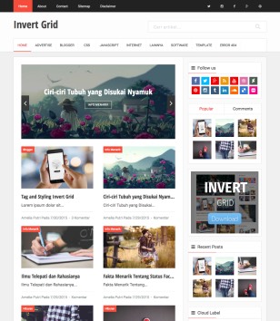 Invert Grid Blogger Templates