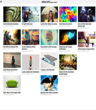 Johny Grid Responsive Blogger Templates