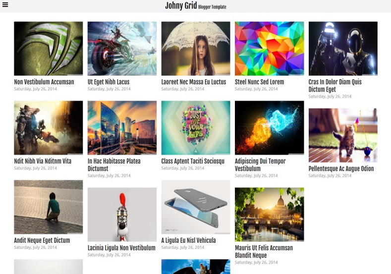 Johny Grid Responsive Blogger Template