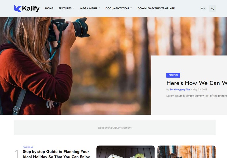 Kalify Blogger Template is a professionally designed blogspot theme. It is perfect for stylish bloggers who focus on travel and photography.