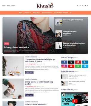 Khushi Blogger Templates