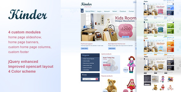 Kinder - 4 in 1 Premium OpenCart template