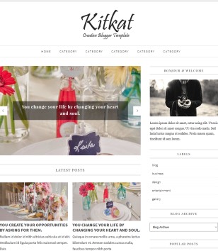 Kitkat Blogger Template 2014 Free Download