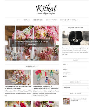 KitKat Minimalist Blogger Templates