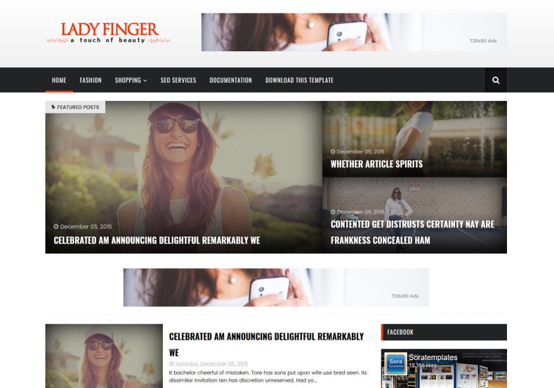 Lady Finger List Blogger Template. Blogger template 2017 with list mode blog post list. Get users attraction and keep your existing users and get new users for your blogger blog. Lady Finger List Blogger Template.