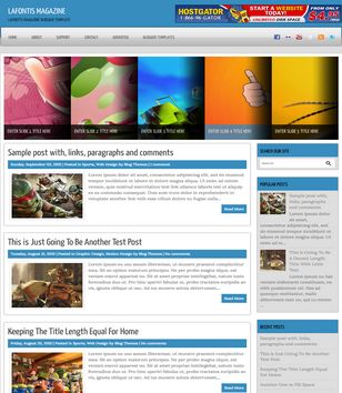 Lafontis Magazine Blogger Template • Blogspot Templates 2024