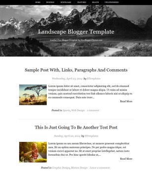 Landscape Responsive Blogger Template • Blogspot Templates 2024