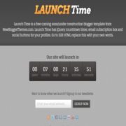 Launch Time Responsive Blogger Templates
