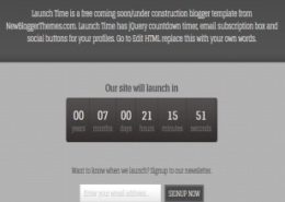Launch Time Responsive Blogger Templates