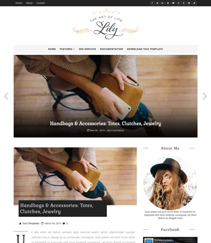 Lily Fashion Blogger Templates