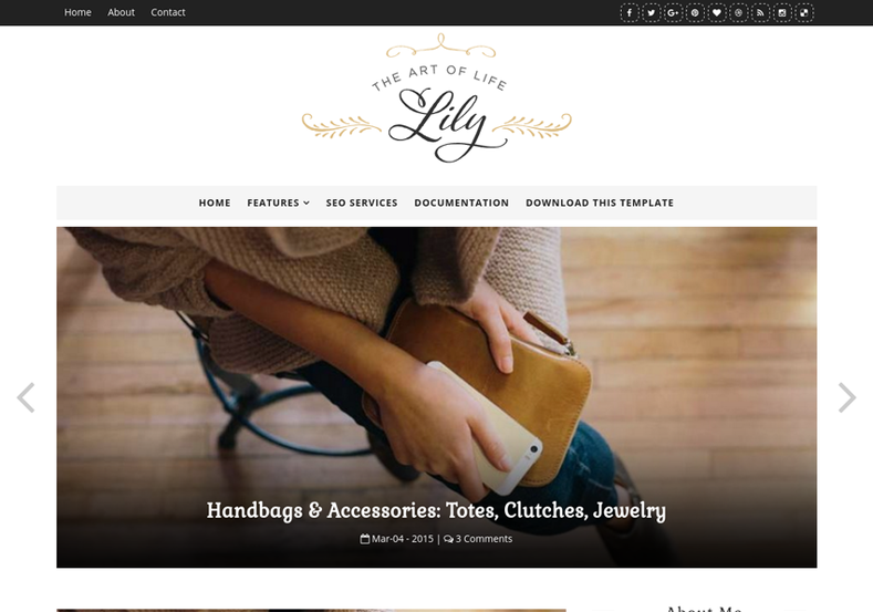 Lily Fashion Blogger Template is a fashion oriented multi niche theme spcially made for ladies - female users