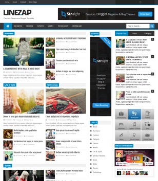 Linezap Responsive Blogger Templates