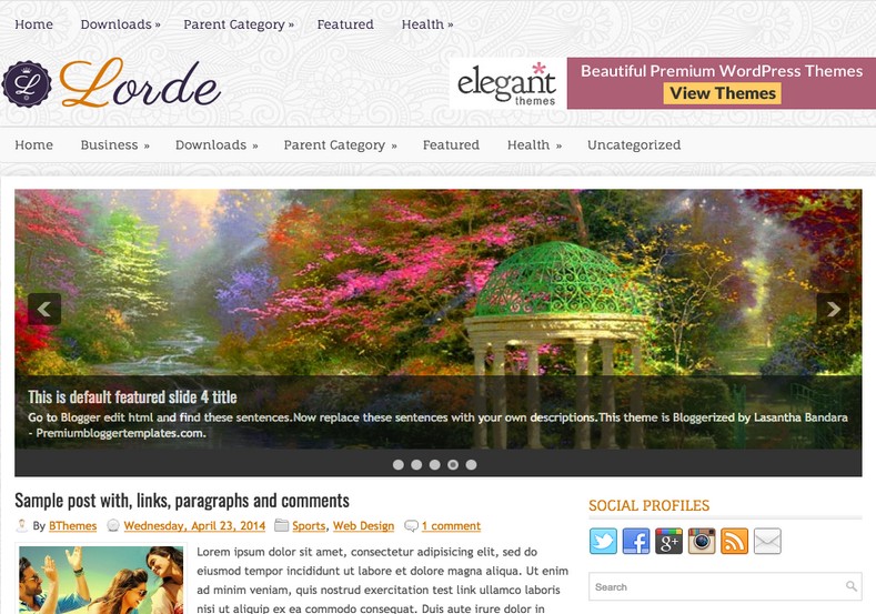 Lorde Responsive Blogger Template. Blogger Themes. Free Blogspot templates for your blogger blog. Best suitable for news blog templates. Best Ads ready blogspot templates help for add adsense ad code and easily showing adsence ads in your blog. Adapted from WordPress templates are converted from WordPress themes. It is help for take your rich. Blogger magazine template specially designed for magazine blogs. The writers can utilize this themes for take blog attractive to users. Elegant themes are more used themes in most of the blogs. Use minimalist blog templates for rich look for your blog. Free premium blogger themes means, themes authors release two types of themes. One is premium another one is free. Premium templates given for cost but free themes given for no cost. You no need pay From California, USA. $10 USD, or $20 USD and more. But premium buyers get more facilities from authors But free buyers. If you run game or other animation oriented blogs, and you can try with Anime blog templates. Today the world is fashion world. So girls involve to the criteria for make their life fashionable. So we provide fashion blogger themes for make your fashionable. News is most important concept of the world. Download news blogger templates for publishing online news. You can make your blog as online shopping store. Get Online shopping store blogger template to sell your product. Navigation is most important to users find correct place. Download drop down menu, page navigation menu, breadcrumb navigation menu and vertical dropdown menu blogspot themes for free. Google Guide to blogging tips and tricks for bloggers. Google bloggers can get blogspot trick and tips for bloggers. Blog templates portfolio professional blogspot themes, You can store your life moments with your blogs with personal pages templates. Video and movie blogs owners get amazing movie blog themes for their blogs. Business templates download. We publish blogger themes for photographers. Photographers easily share photos via photography blog themes. St valentine Christmas Halloween templates. Download Slideshow slider templates for free. Under construction coming soon custom blogspot template. Best beautiful high quality Custom layouts Blog templates from templateism, SoraTemplates, templatetrackers, simple, cute free premium professional unique designs blog themes blogspot themes. Seo ready portfolio anime fashion movie movies health custom layouts best download blogspot themes simple cute free premium professional unique designs xml html code html5.