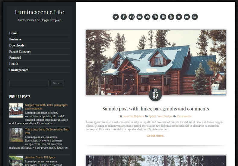Luminescence Lite Blogger Template is a fully responsive simple free blogspot template with unique design and seo friendly look
