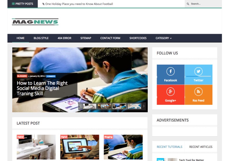 MagNews Blogger Template