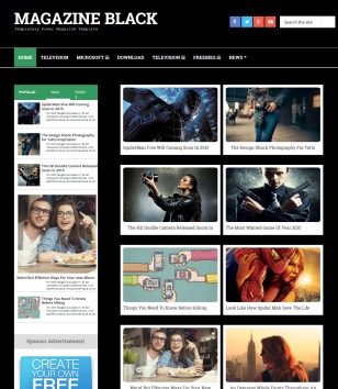 Magazine Dark Blogger Templates