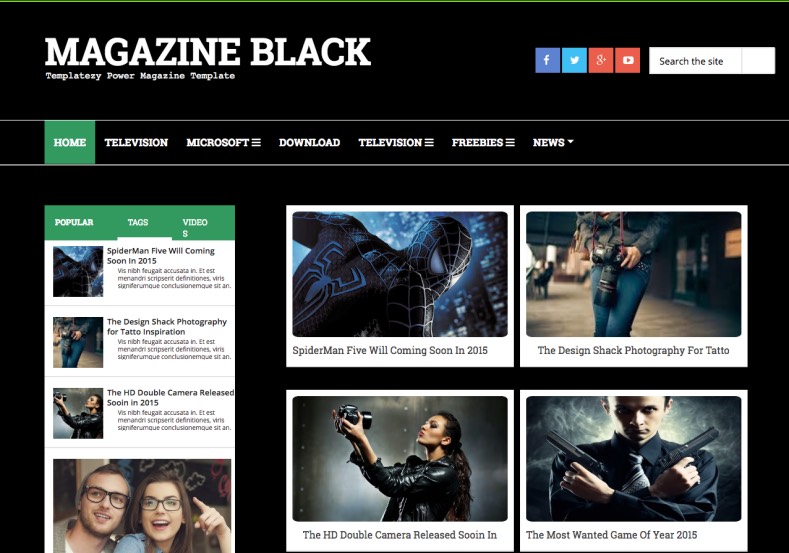 Magazine Dark Blogger Template • Blogspot Templates 2020