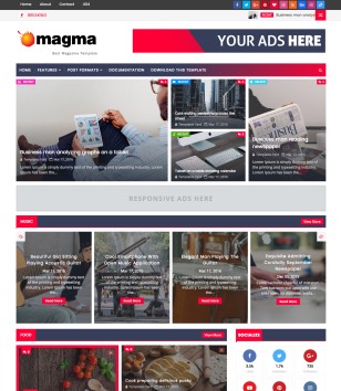 Magma News Responsive Blogger Templates