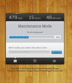 Maintenance Mode Blogger Templates