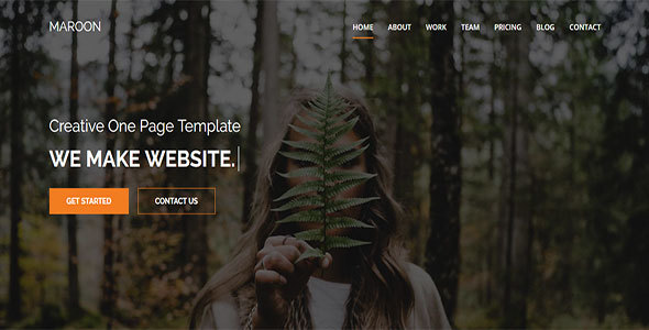 Maroon One Page Multi Purpose HTML5 Template