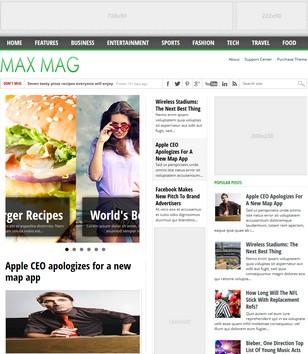 Max Mag Blogger Template 2014 Free Download