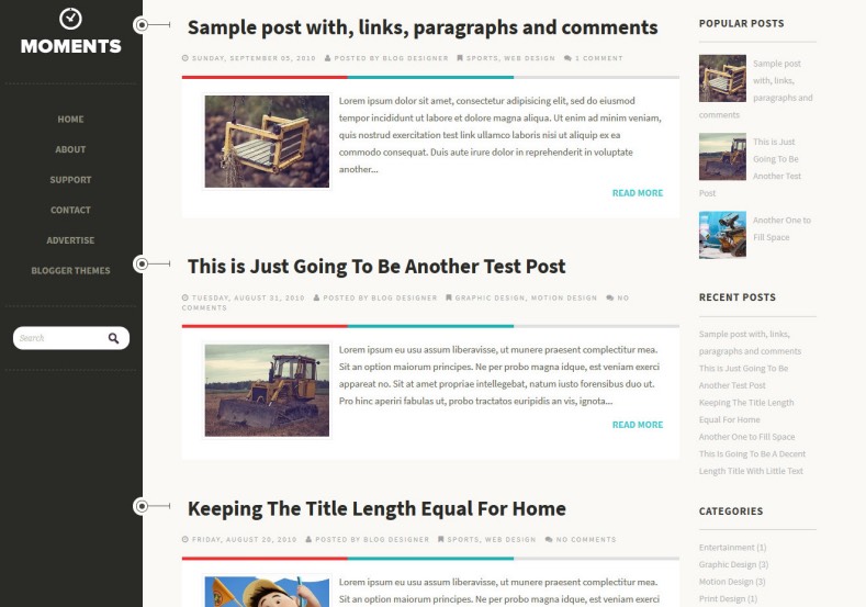 Moments Responsive Blogger Template 3