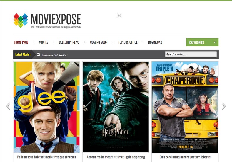 MovieXpose Responsive Blogger Template