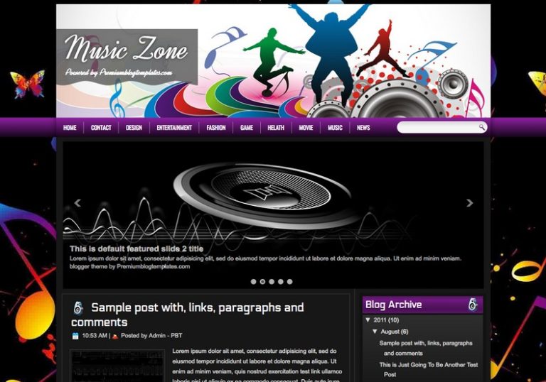 Music Zone Blogger Template 2014 Free Download Blogger Templates