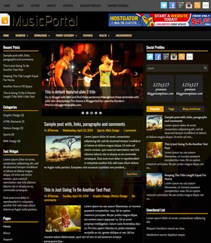 MusicPortal Blogger Templates