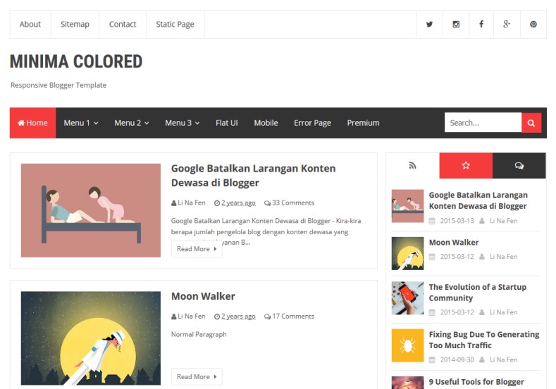 Magazine blog template blogger