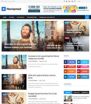 New Spread Blogger Templates