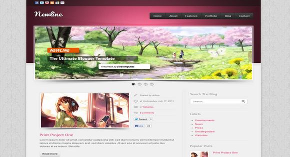 Newline Blogger Template 2014 Free Download
