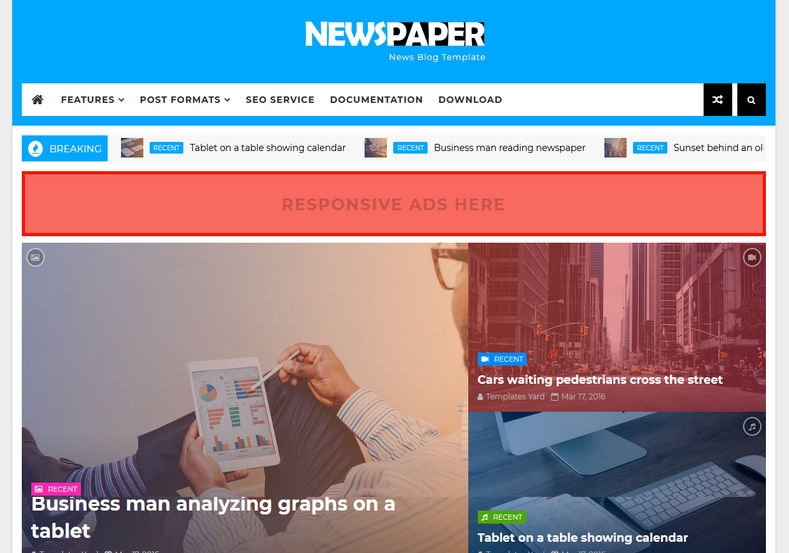 NewsPaper Blogger Template is perfectly optimised magazine rsponsive fast loading blogger theme with simple design perfect for news and technology blogs