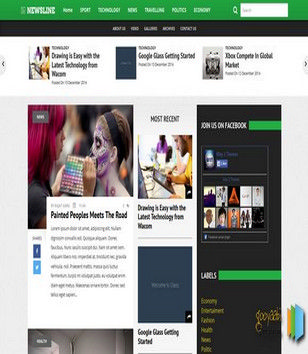 Newsline 3 Columns Blogger Templates