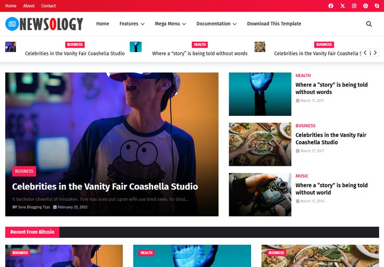 Newsology Blogger Template is a robust and feature-rich theme, crafted specifically for news portals, online magazines, and editorial blogs.