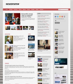 Newspaper Blogger Template - Premium Blogger Template