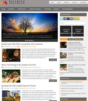 Typical Normal Blog Template Norm Responsive Blogger Template • Blogspot Templates 2025