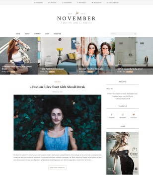 November Minimal Blogger Templates