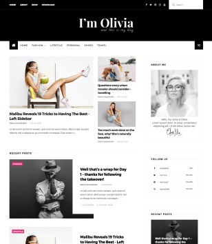 Olivia Dark Blogger Templates