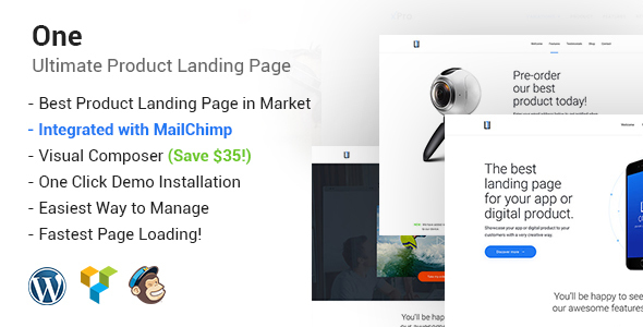 One - WordPress Product Landing Page